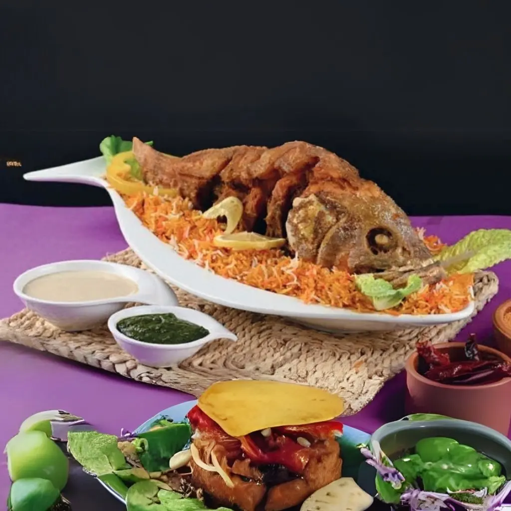 Hammour Fish with Masala and Chatty Sauce